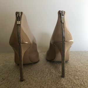 BCBG Patent Leather Nude Heels